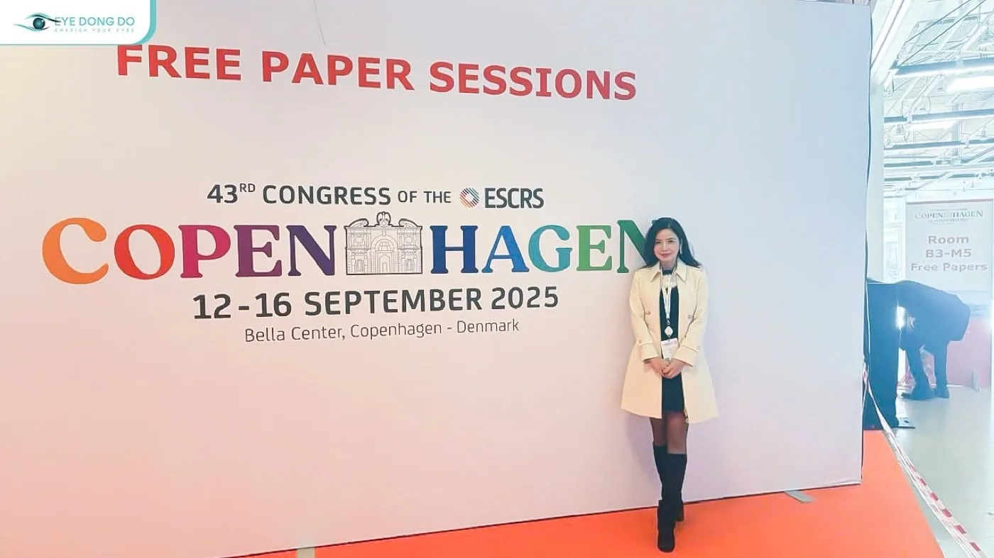 Bác sĩ Phương Thủy tại Hội nghị ESCRS 2025, Copenhagen, Đan Mạch